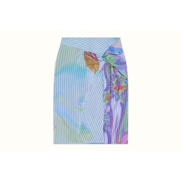 New Rihanna Fenty printed wrap skirt in psychedelic sz 36 - Picture 11 of 11